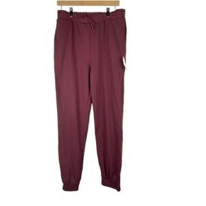 Nordstrom Love Fire Kids Smocked Joggers Sweatpants Burgundy XL
